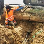 Opération de fonçage - Prunay en Yvelines - travaux tranchées