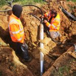 Opération de fonçage - Prunay en Yvelines - travaux tranchées